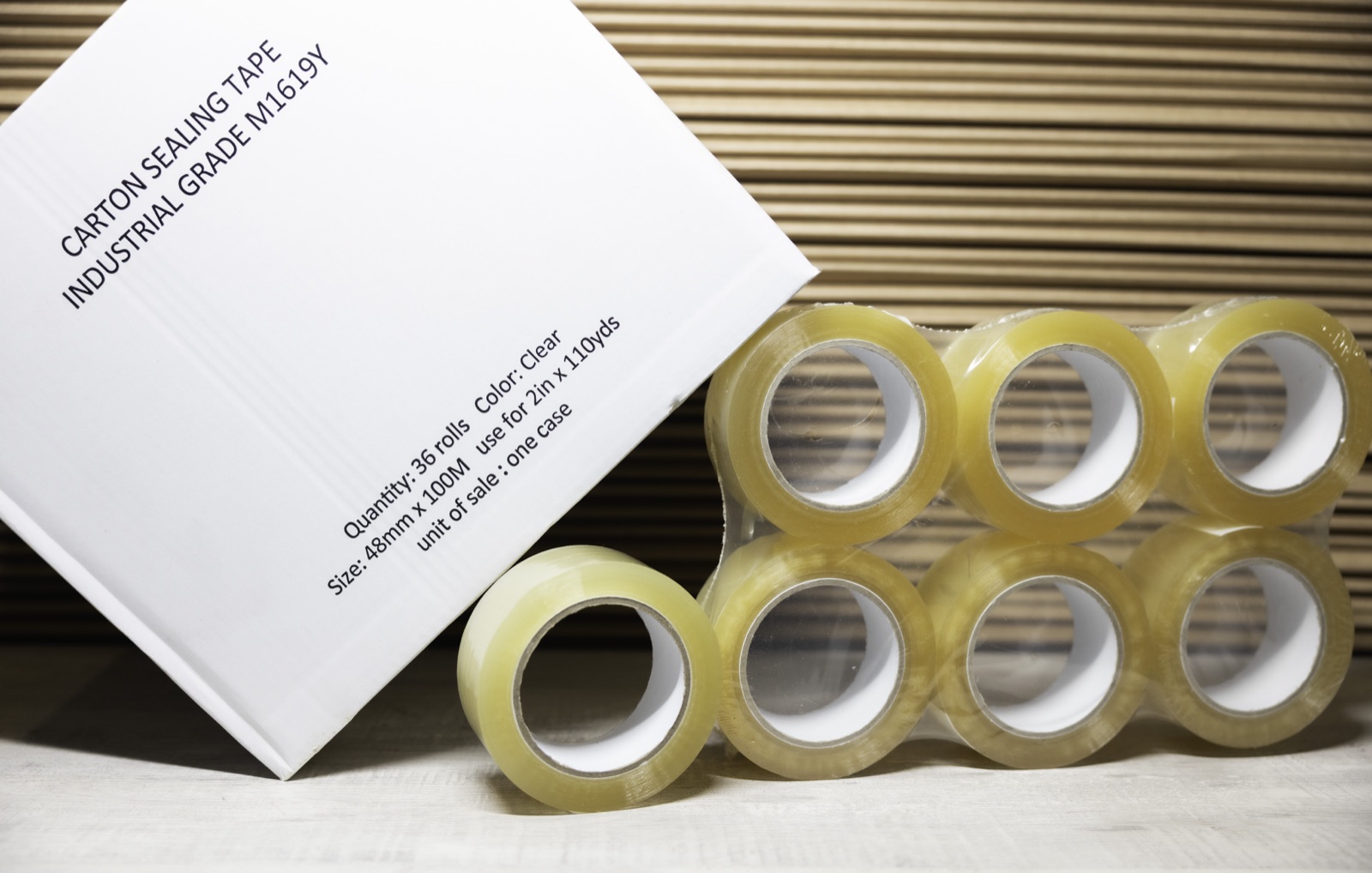 Clear packing tape rolls from Almonte Packing